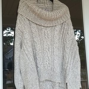 Jennifer Lopez Cable Knit Cowl-Neck Sweater, XL